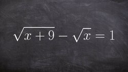 Solving an Equation with the Difference of Two Radical Expressions Instructional Video