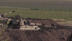 CLEAN : Images of Israeli artillery near border with Gaza News Clip