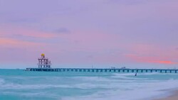 sea and blue sky time laps Stock Footage