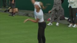 Kristina Mladenovic training for the WTA Birmingham Classic News Clip