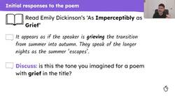 Understanding 'As Imperceptibly as Grief' by Emily Dickinson Instructional Video