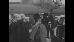 General Chiang Kai-Shek visits USS Wasp with US Vice Admiral Alfred M. Pride News Clip