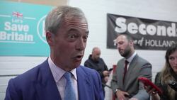 Nigel Farage joins boxing session with Derek Chisora during Clacton campaign event News Clip