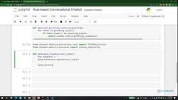 Chatbots for Beginners: A Complete Guide to Build Chatbots - Project: Conversational Chatbot Development with Machine Learning: Generate Response Instructional Video