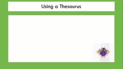 Using a Thesaurus Instructional Video