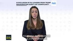 Fact-check: Exclusion of EU leaders from Trump inauguration is in line with tradition News Clip