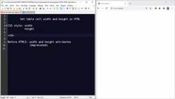 HTML Tutorial for Beginners(2022) - Set Cell Width and Height in HTML Instructional Video