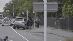 Armed police cordon off area of city Instructional Video