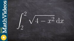 Learn how to evaluate the definite integral by graphing a semi circle Instructional Video