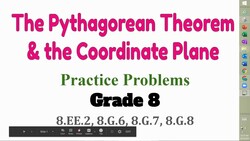 Pythagorean Theorem in the Coordinate Plane Practice Instructional Video