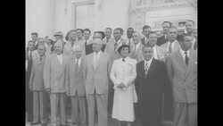 US sports stars visit President Dwight Eisenhower at White House in Washington, DC News Clip