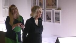UK: The Duchess of Cornwall visited the Titanic museum in Belfast News Clip
