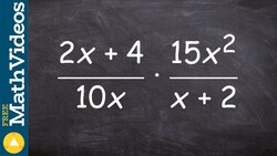 Determining the product of two rational expressions by simplifying the product Instructional Video