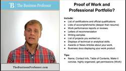 Professional Portfolio or Proof of Work Instructional Video
