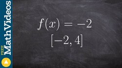 What is the max and min of a horizontal line on a closed interval Instructional Video