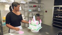 How to Decorate a Princess Castle Cake with Flowers Instructional Video