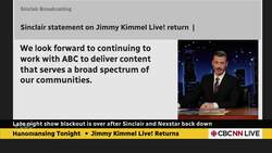 The Jimmy Kimmel blackout is over after Sinclair, Nexstar back down | Hanomansing Tonight News Clip