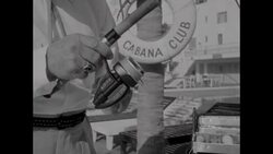 Spin casting world champion Art Nuss demonstrates his accuracy in his spin casting skill News Clip