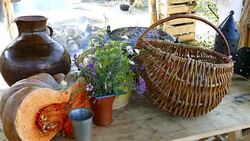 background - rustic kitchen Stock Footage