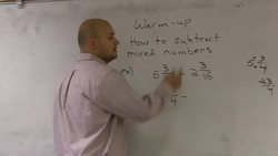 How to subtract mixed numbers by converting them to improper fractions Instructional Video
