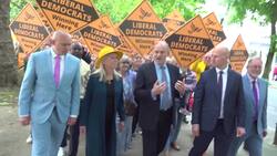 Lib Dem leader Sir Ed Davey holds campaign rally in Cheltenham News Clip