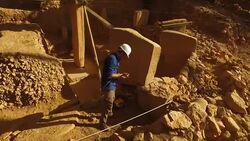 Tourists Visit Site Of The World's Oldest Structures At Gobekli Tepe Stock Footage