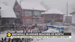 Jammu & Kashmir Receives Fresh Snowfall; Gulmarg, Higher Reaches Of North Covered In Snow News Clip
