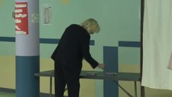 CLEAN : Marine Le Pen votes in local constituency of Hénin-Beaumont News Clip
