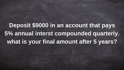 Calculating the compound interest of an investment Instructional Video