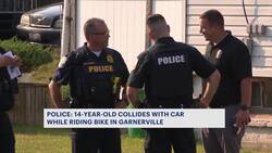Teenage bicyclist strikes car in Garnerville News Clip