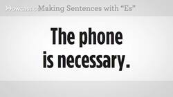 How to Make Sentences with "Es" in Spanish Instructional Video