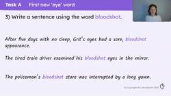 Rich vocabulary associated with eyes Instructional Video
