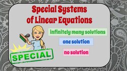 Special Systems of Linear Equations Instructional Video