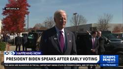 After waiting in line with other voters, President Biden casts 2024 election ballot in Delaware News Clip