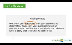 Brainstorming Ideas for a Writing Prompt Instructional Video