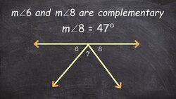 Given complementary angles and a straight angle find the missing angle - Math answers Instructional Video