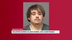 Officials: Ocean County wildfire 50% contained; man charged with arson News Clip