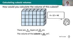 Explain how to calculate the volume of a cuboid and a cube Instructional Video