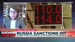 Ukraine war: Russians wait in queues for cash as rouble plunges and hyperinflation looms News Clip