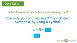 Representing Unknown Numbers Using Symbols and Letters Instructional Video