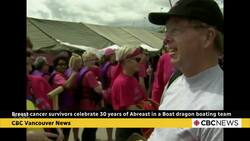 Breast cancer survivors celebrate 30 years of Abreast in a Boat dragon boating team News Clip