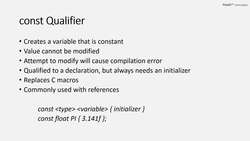 Complete Modern C++ - The const Qualifier Instructional Video