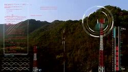 High antenna Signaling, Infographics data loop texture high tech motion. Stock Footage