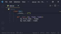 The Ultimate Guide to Python Programming With Python 3.10 - Class __slots__ Instructional Video