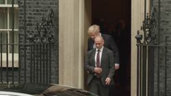 Boris Johnson leaves Downing Street - slow motion News Clip