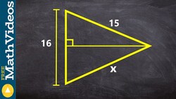 Applying the pythagorean formula to multiple triangles to find the missing length Instructional Video