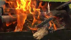 Beautiful red fire Stock Footage