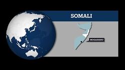 Earth Sphere Map and Somalia Country Map with National Flag Stock Footage