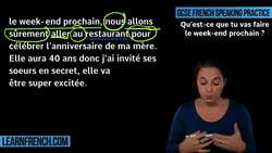 GCSE French Speaking: What are you doing next weekend? Instructional Video