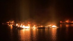 CLEAN : Flames devour houses as massive fires rapidly expand in California News Clip